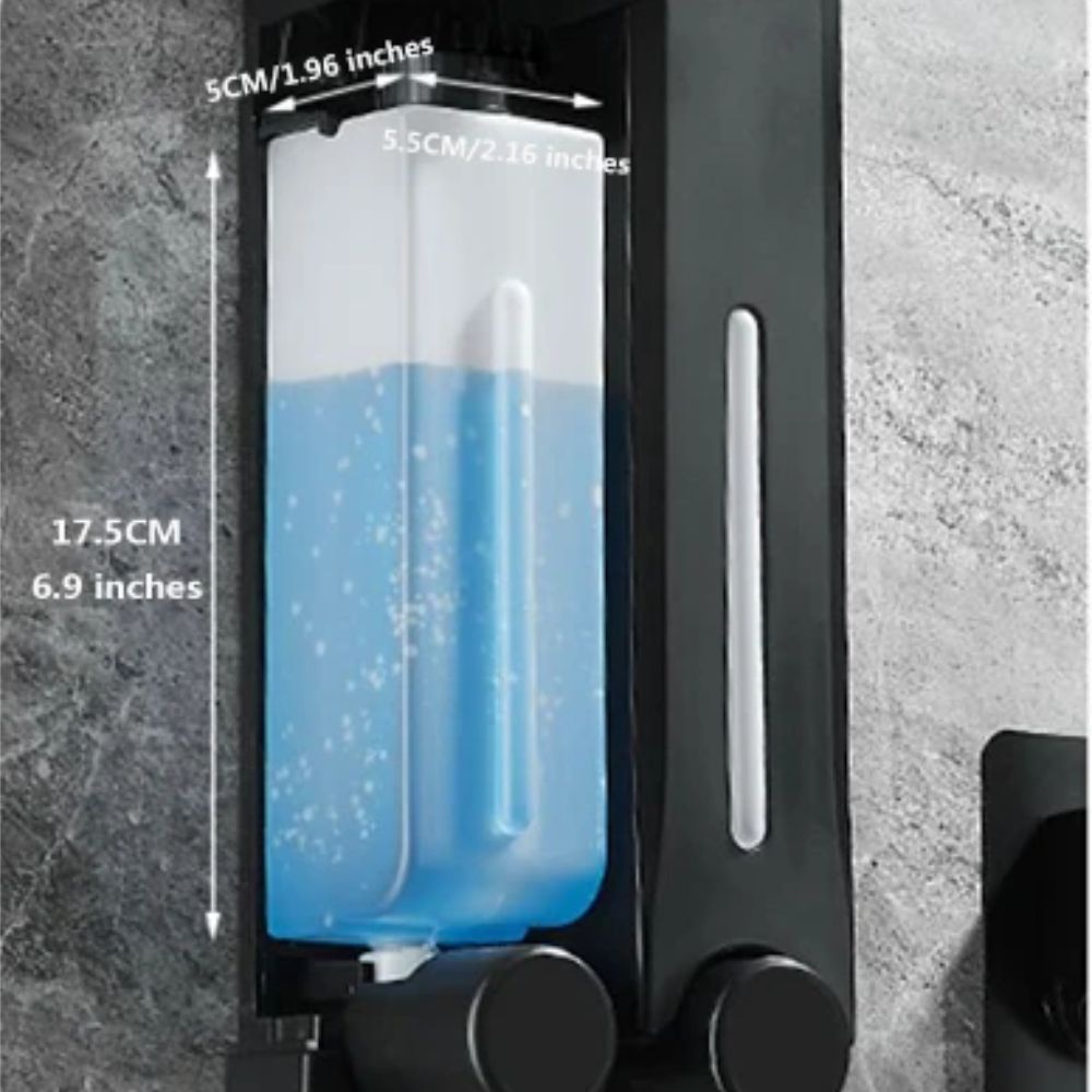 ZAOQI 500ml Wall-Mounted Soap Dispenser – Refillable Shower Gel & Shampoo Dispenser for Bathroom or Kitchen